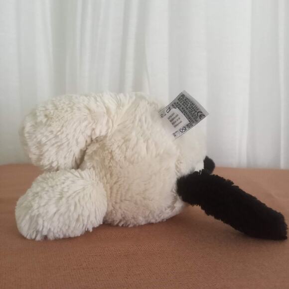 JELLYCAT Bashful Puppy Black White Spots Stuffed Plush Dog 12" Floppy Soft - Picture 4 of 6